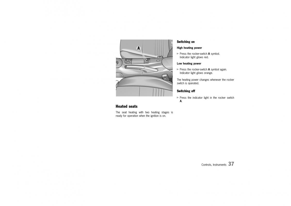 Porsche Boxster 986 owners manual / page 35