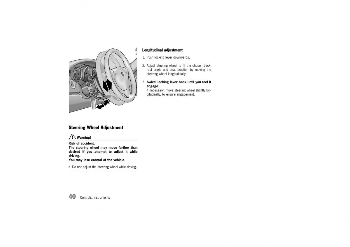 Porsche Boxster 986 owners manual / page 38