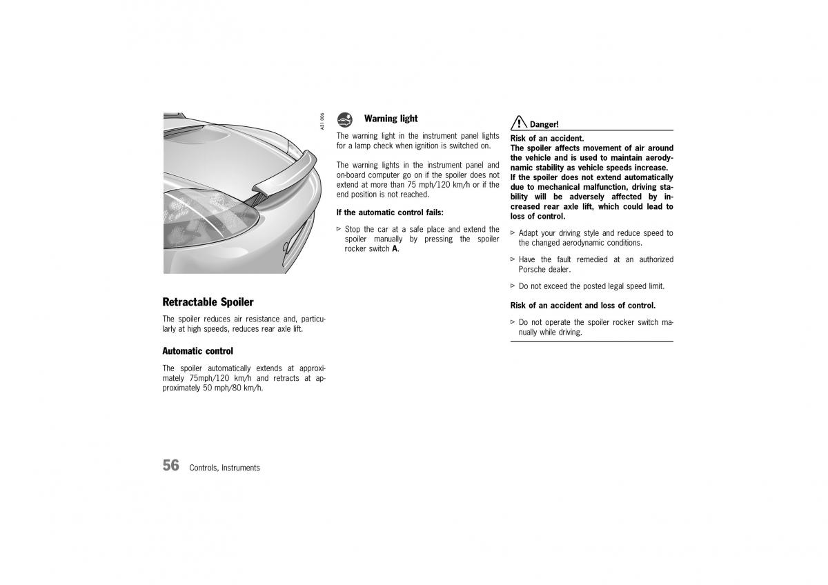 Porsche Boxster 986 owners manual / page 54