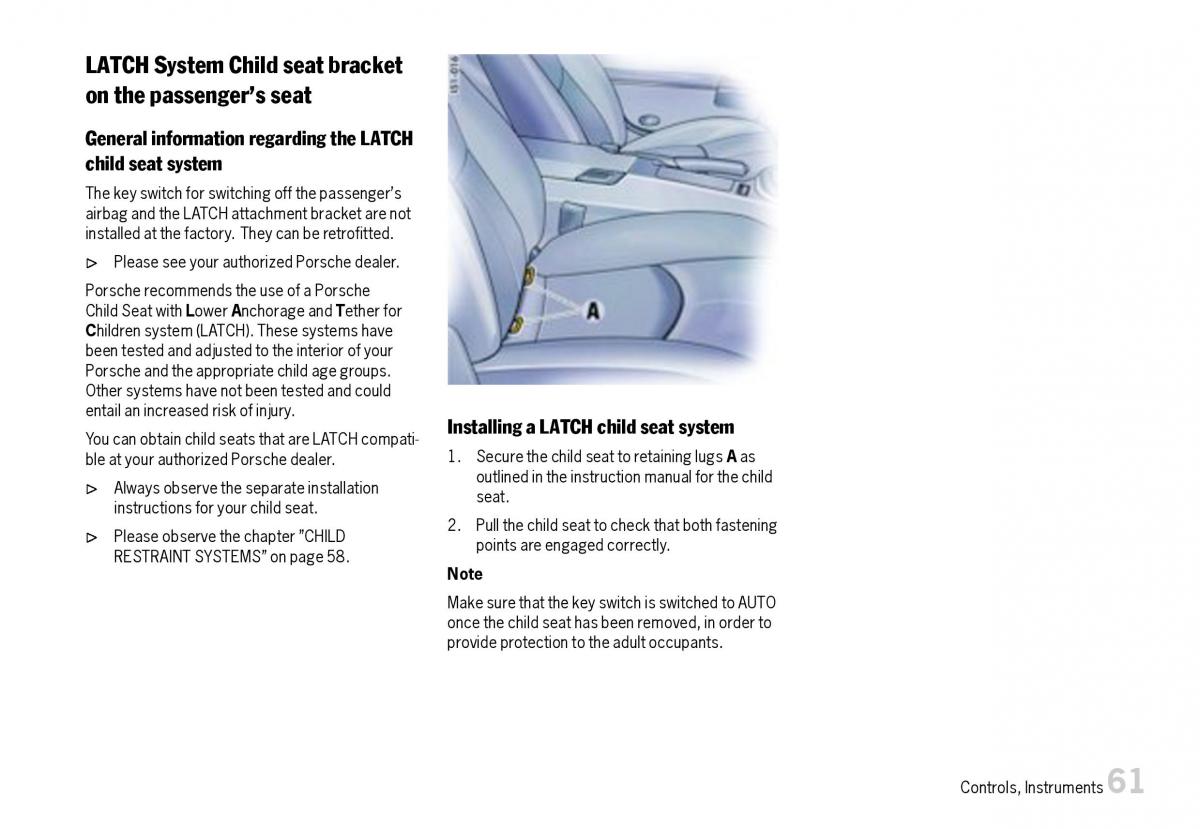 Porsche Boxster 987 owners manual / page 63