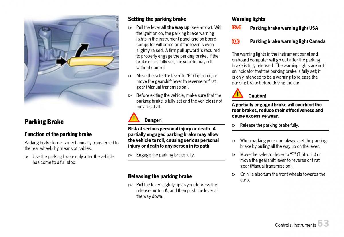 Porsche Boxster 987 owners manual / page 65