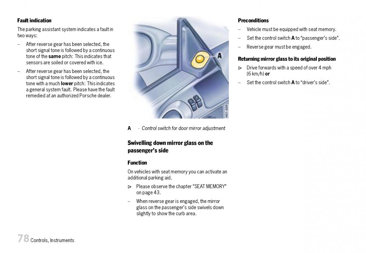 Porsche Boxster 987 owners manual / page 80