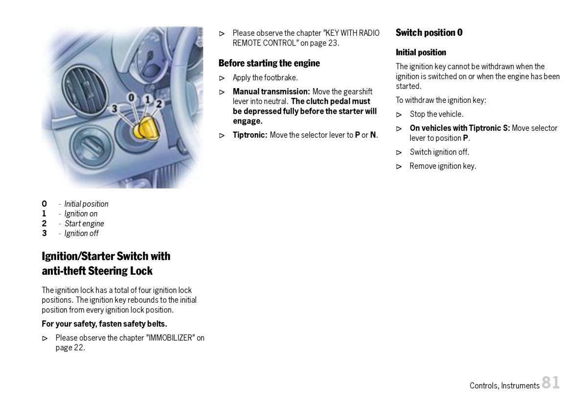 Porsche Boxster 987 owners manual / page 83