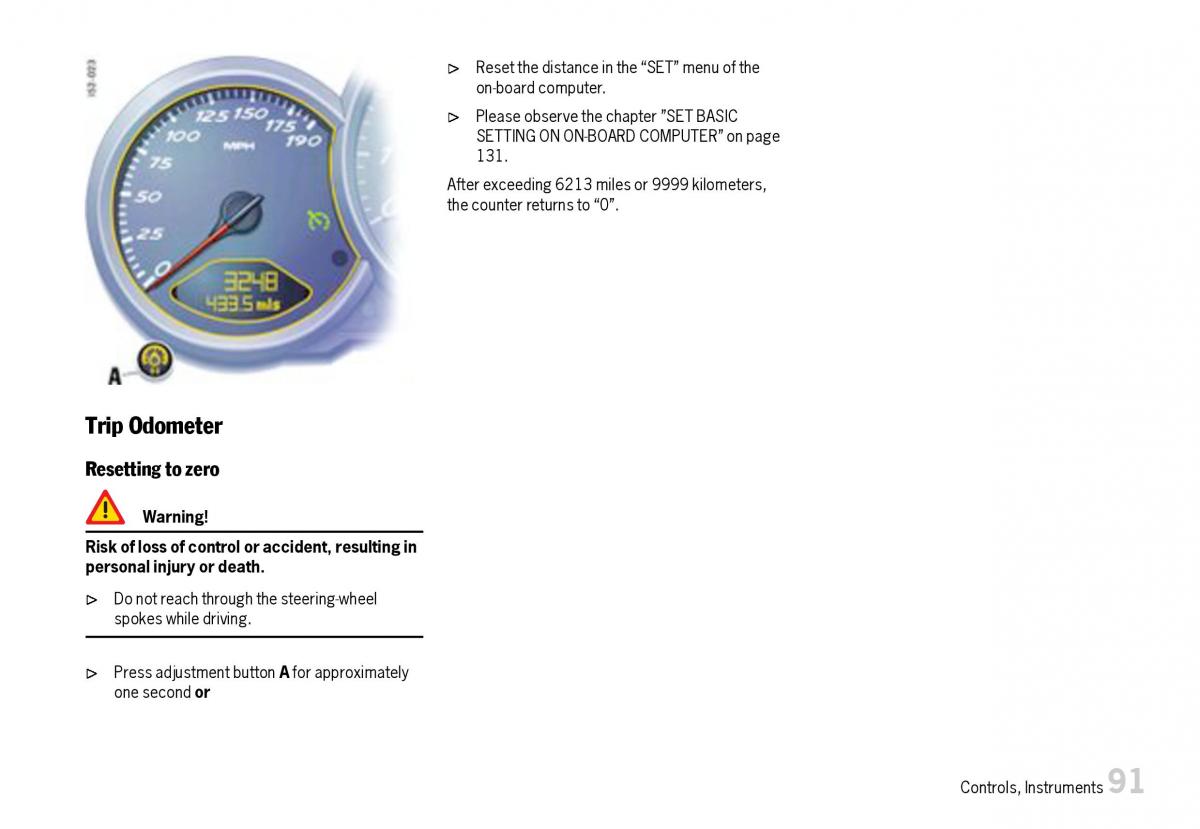 Porsche Boxster 987 owners manual / page 93