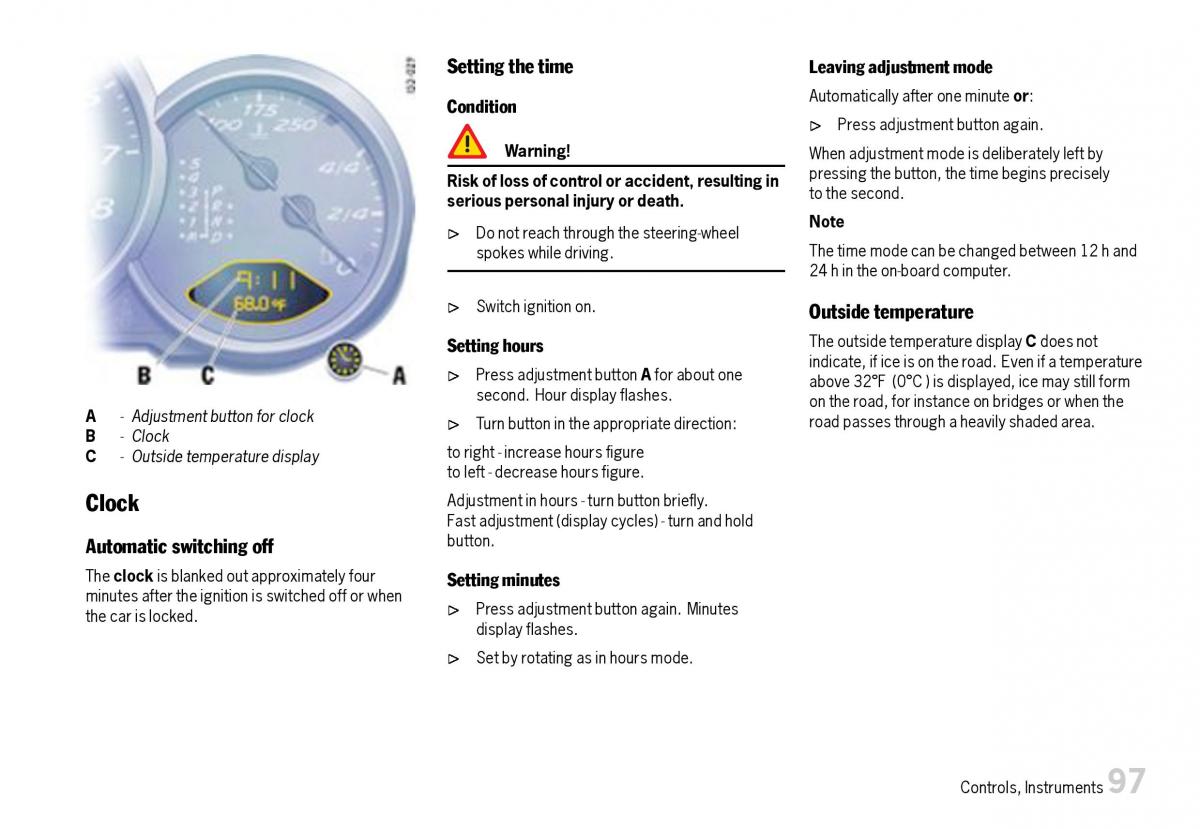 Porsche Boxster 987 owners manual / page 99