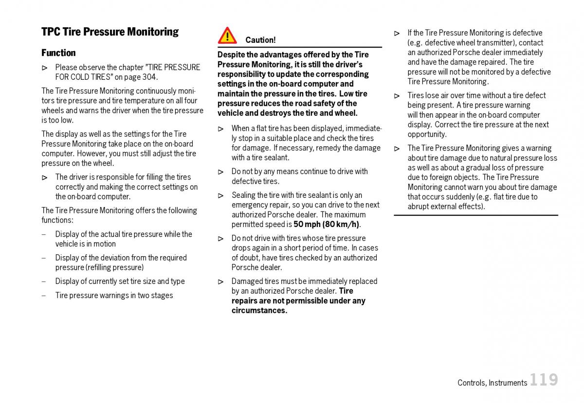 Porsche Boxster 987 owners manual / page 121