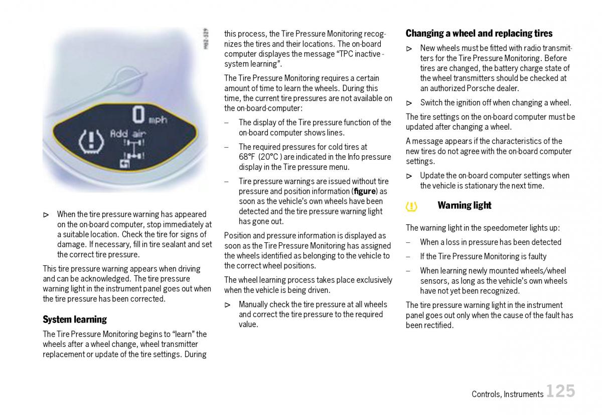 Porsche Boxster 987 owners manual / page 127