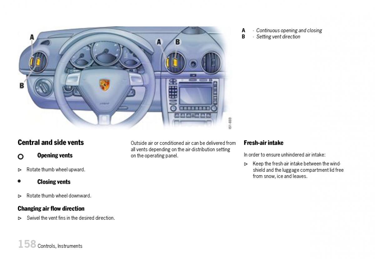 Porsche Boxster 987 owners manual / page 160