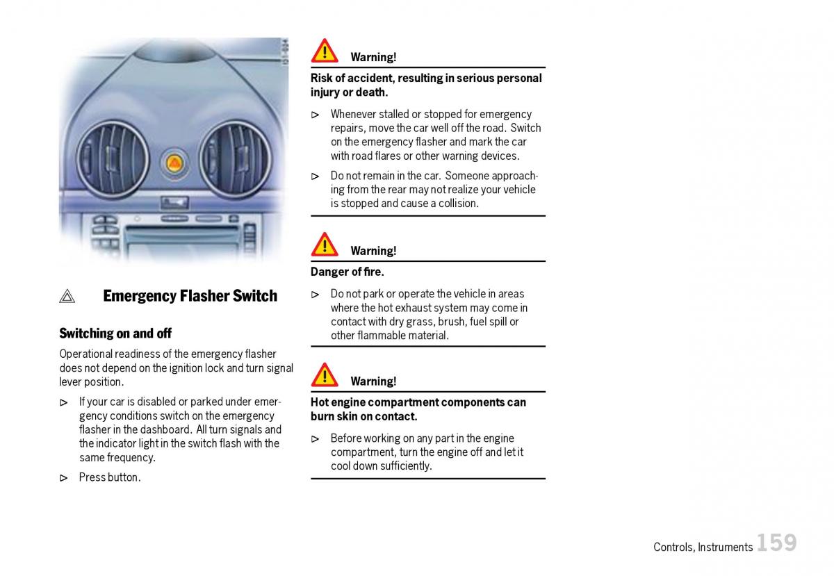 Porsche Boxster 987 owners manual / page 161