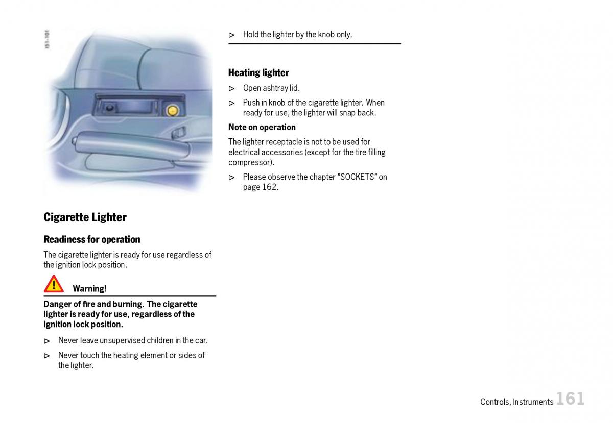 Porsche Boxster 987 owners manual / page 163