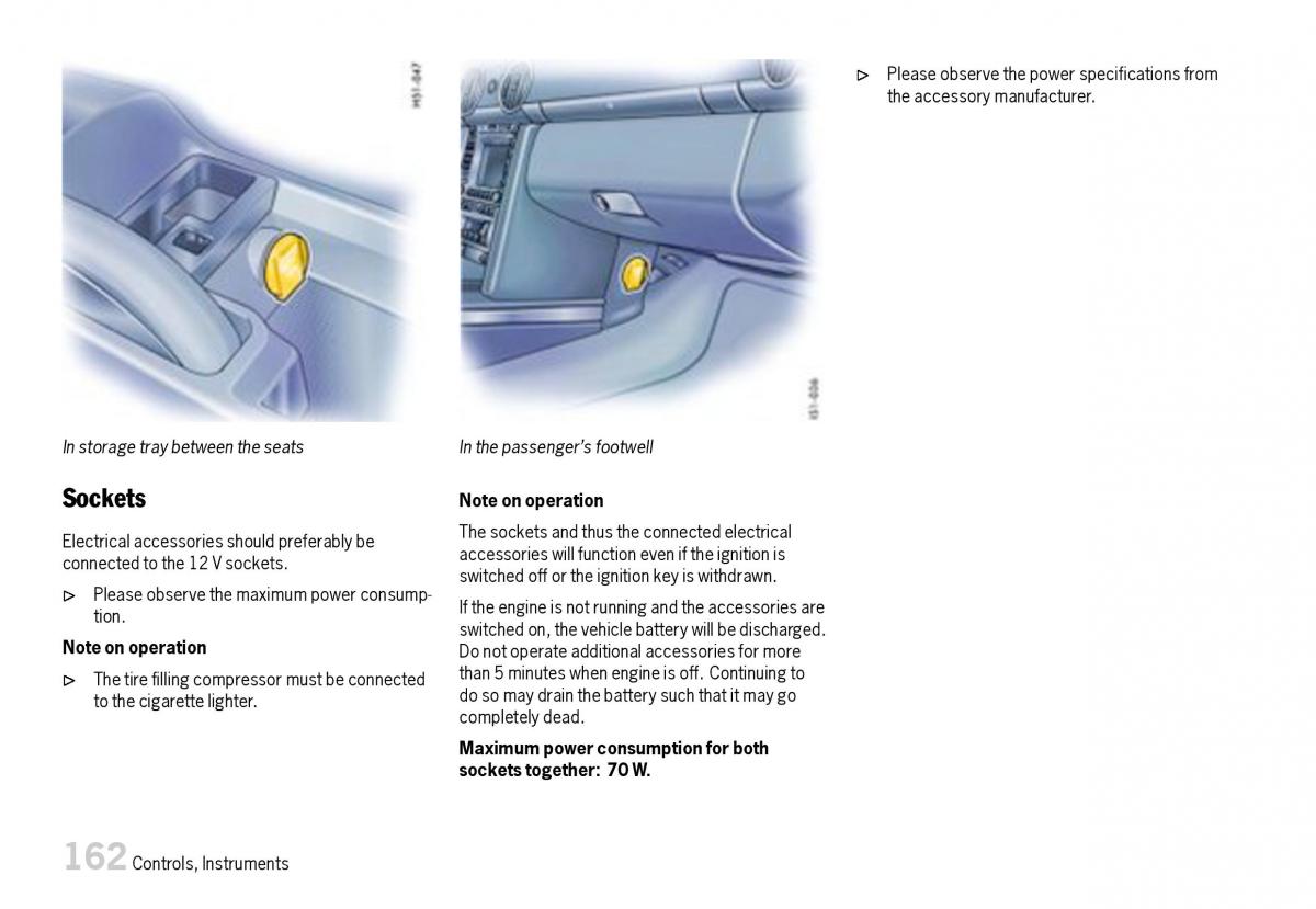 Porsche Boxster 987 owners manual / page 164