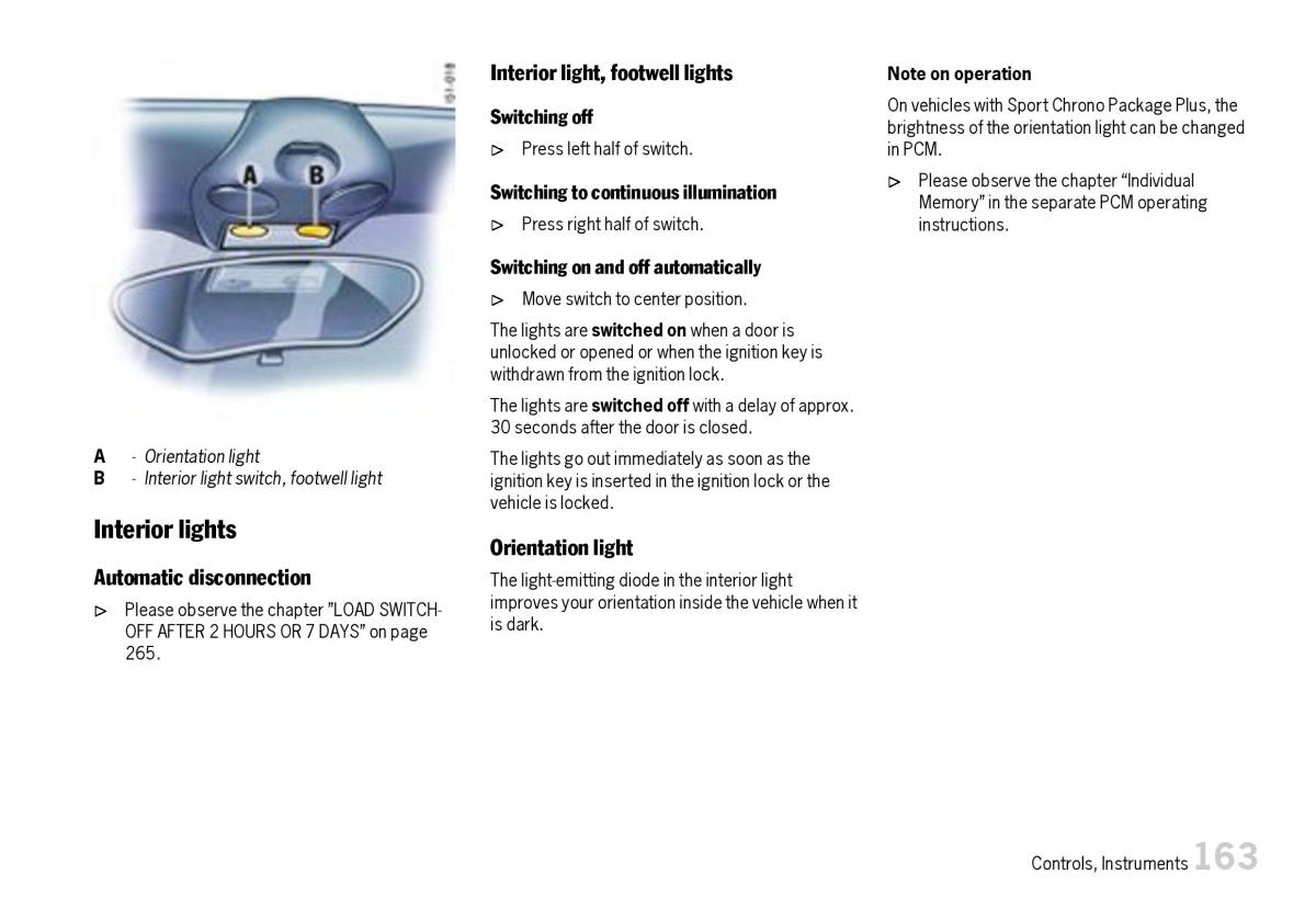 Porsche Boxster 987 owners manual / page 165