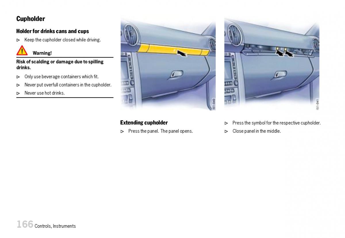 Porsche Boxster 987 owners manual / page 168