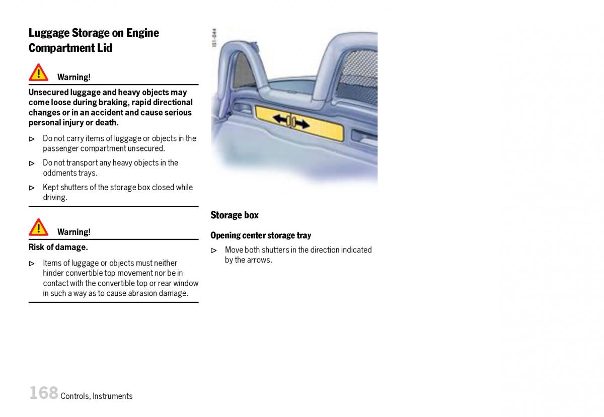 Porsche Boxster 987 owners manual / page 170