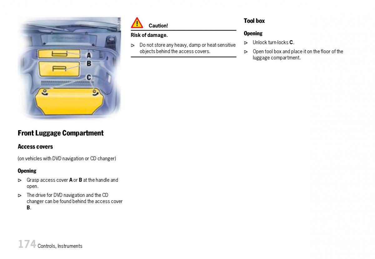 Porsche Boxster 987 owners manual / page 176