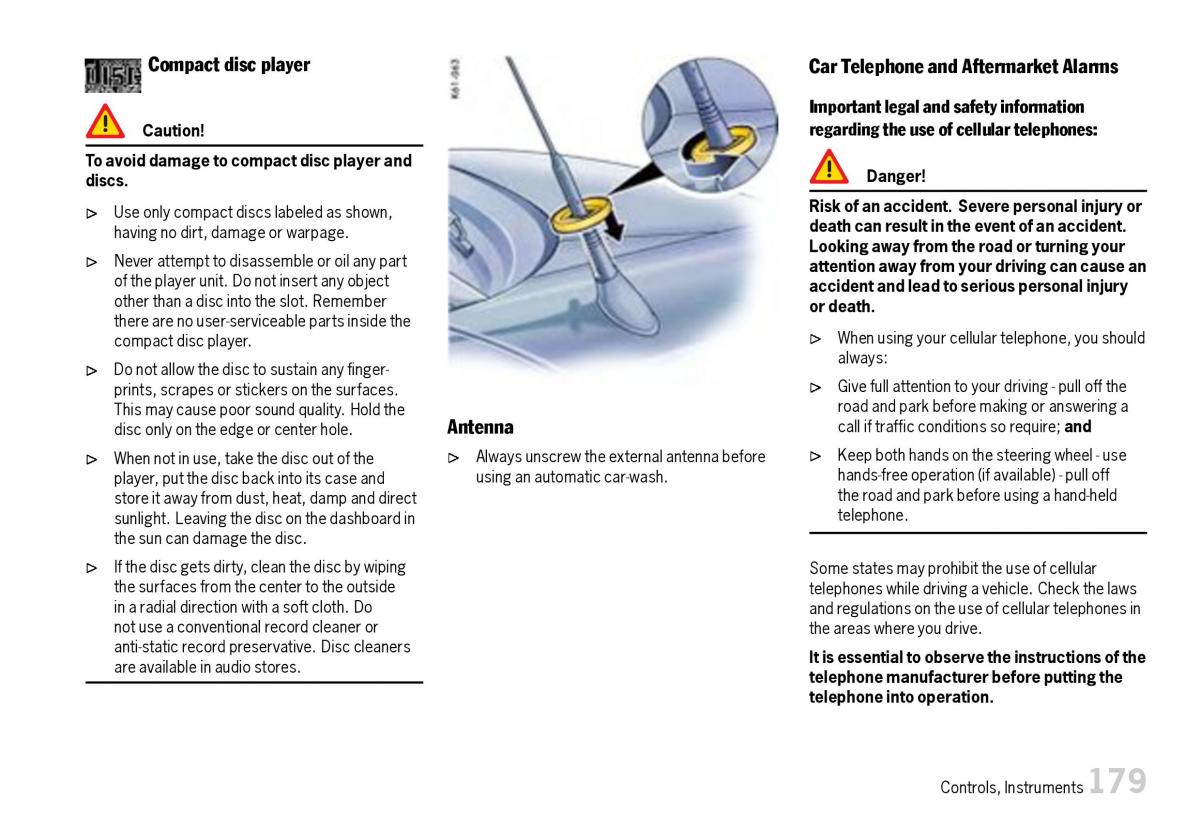 Porsche Boxster 987 owners manual / page 181