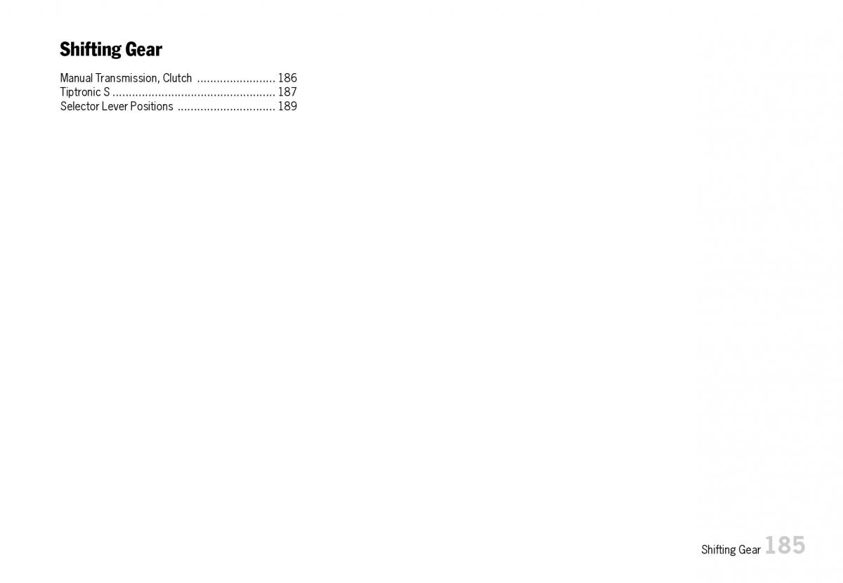 Porsche Boxster 987 owners manual / page 187