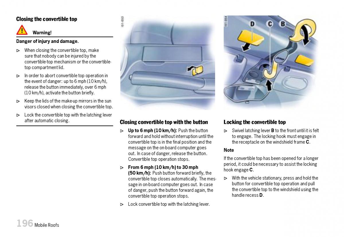 Porsche Boxster 987 owners manual / page 198