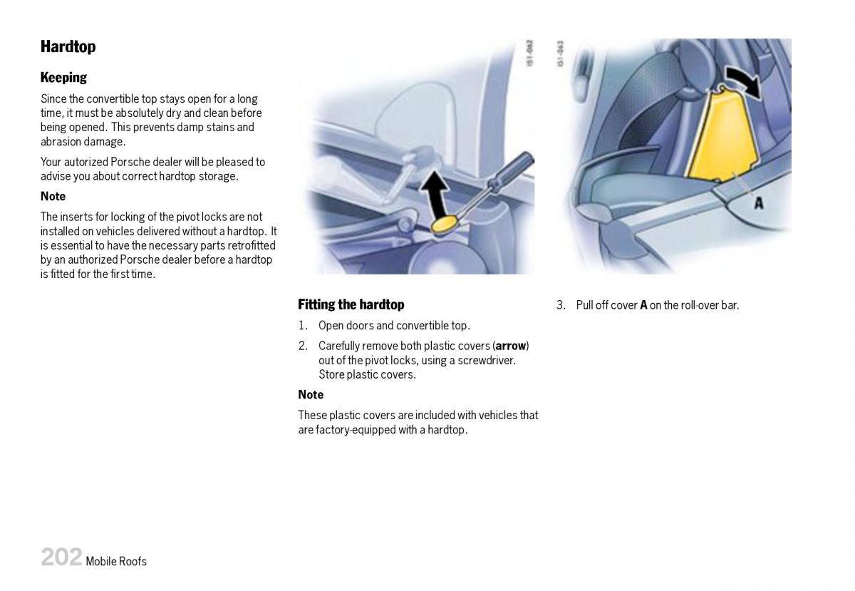 Porsche Boxster 987 owners manual / page 204