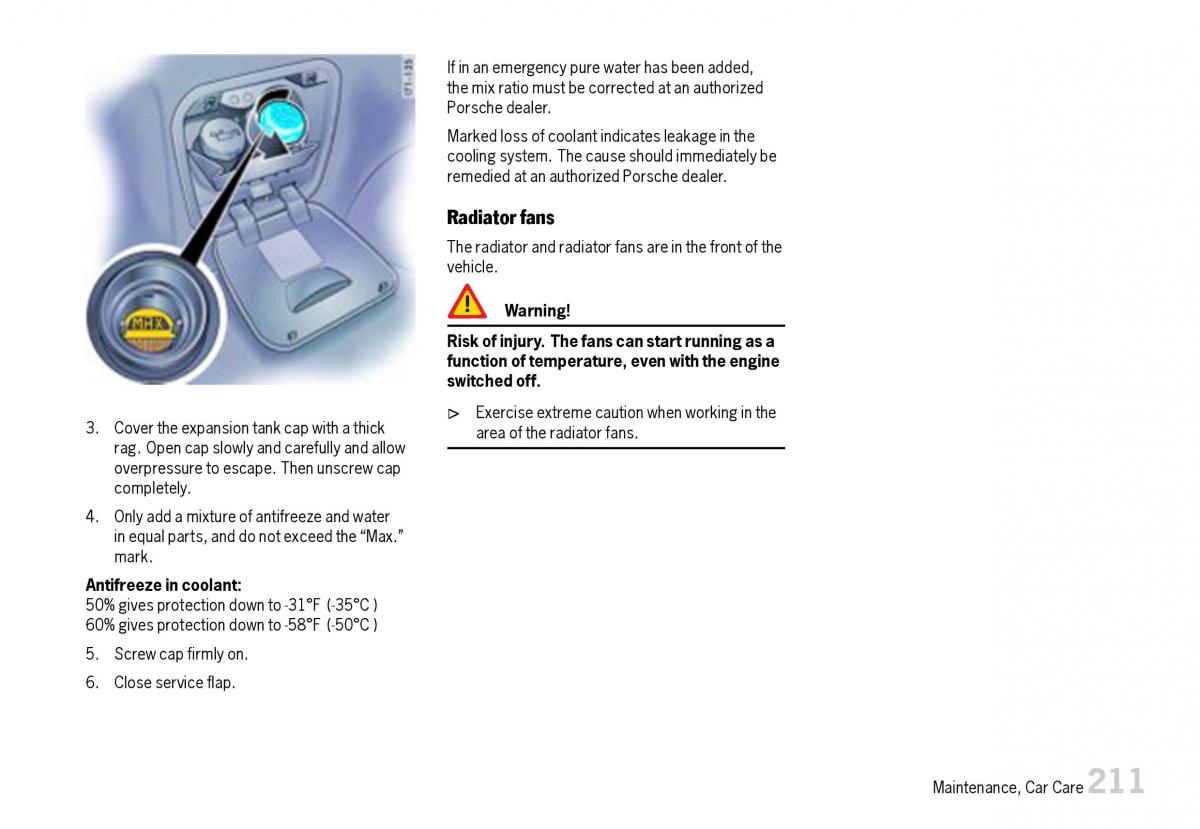 Porsche Boxster 987 owners manual / page 213