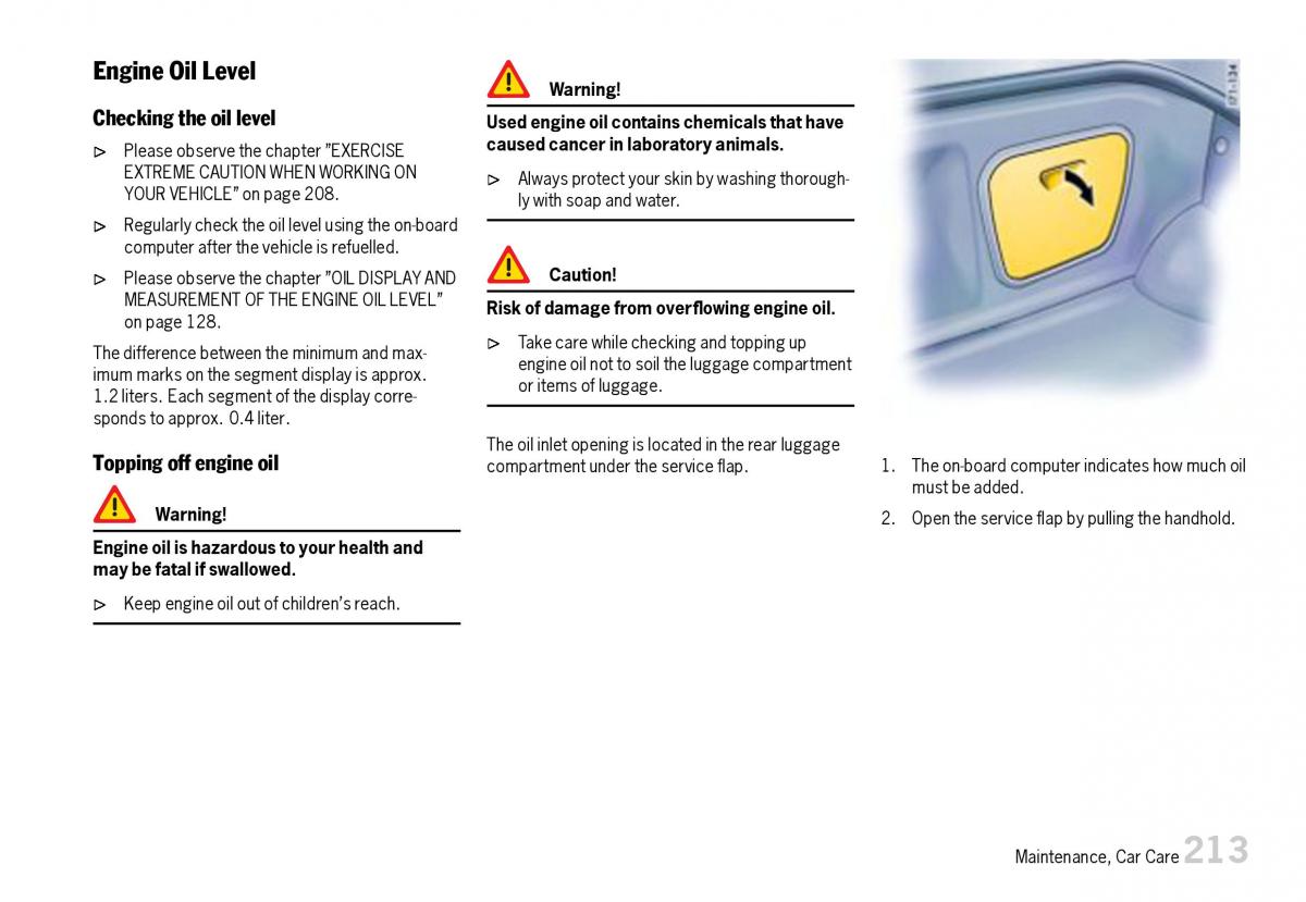 Porsche Boxster 987 owners manual / page 215