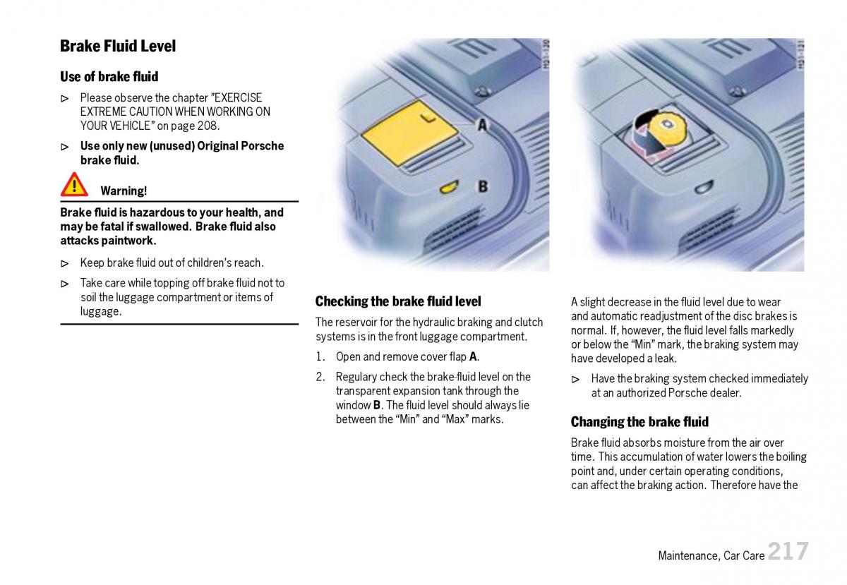 Porsche Boxster 987 owners manual / page 219