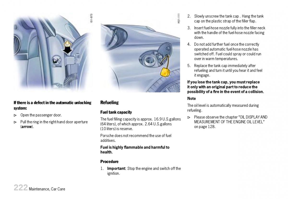 Porsche Boxster 987 owners manual / page 224