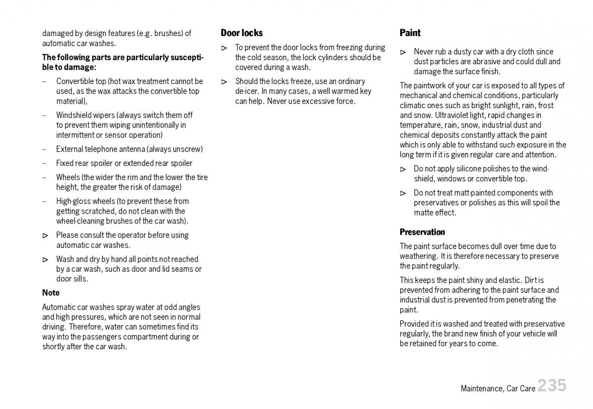 Porsche Boxster 987 owners manual / page 237