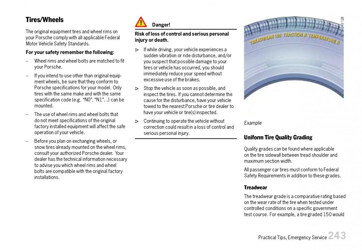 Porsche Boxster 987 owners manual / page 245