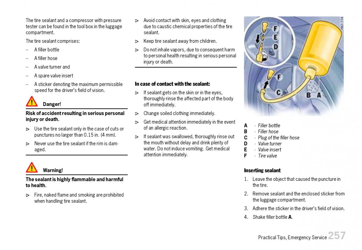 Porsche Boxster 987 owners manual / page 259