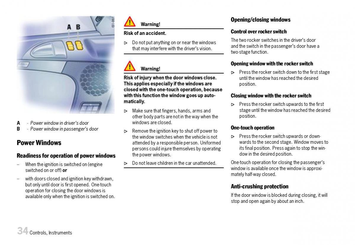 Porsche Boxster 987 owners manual / page 36