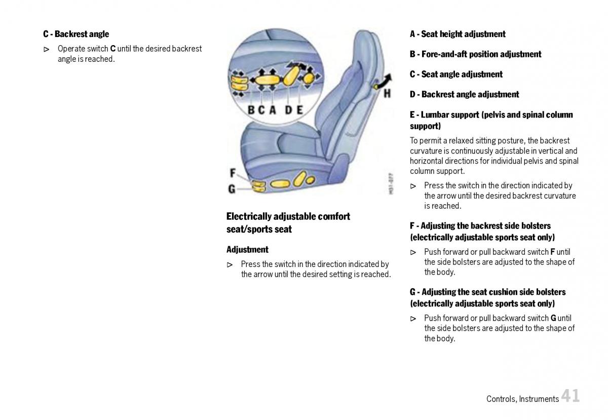 Porsche Boxster 987 owners manual / page 43