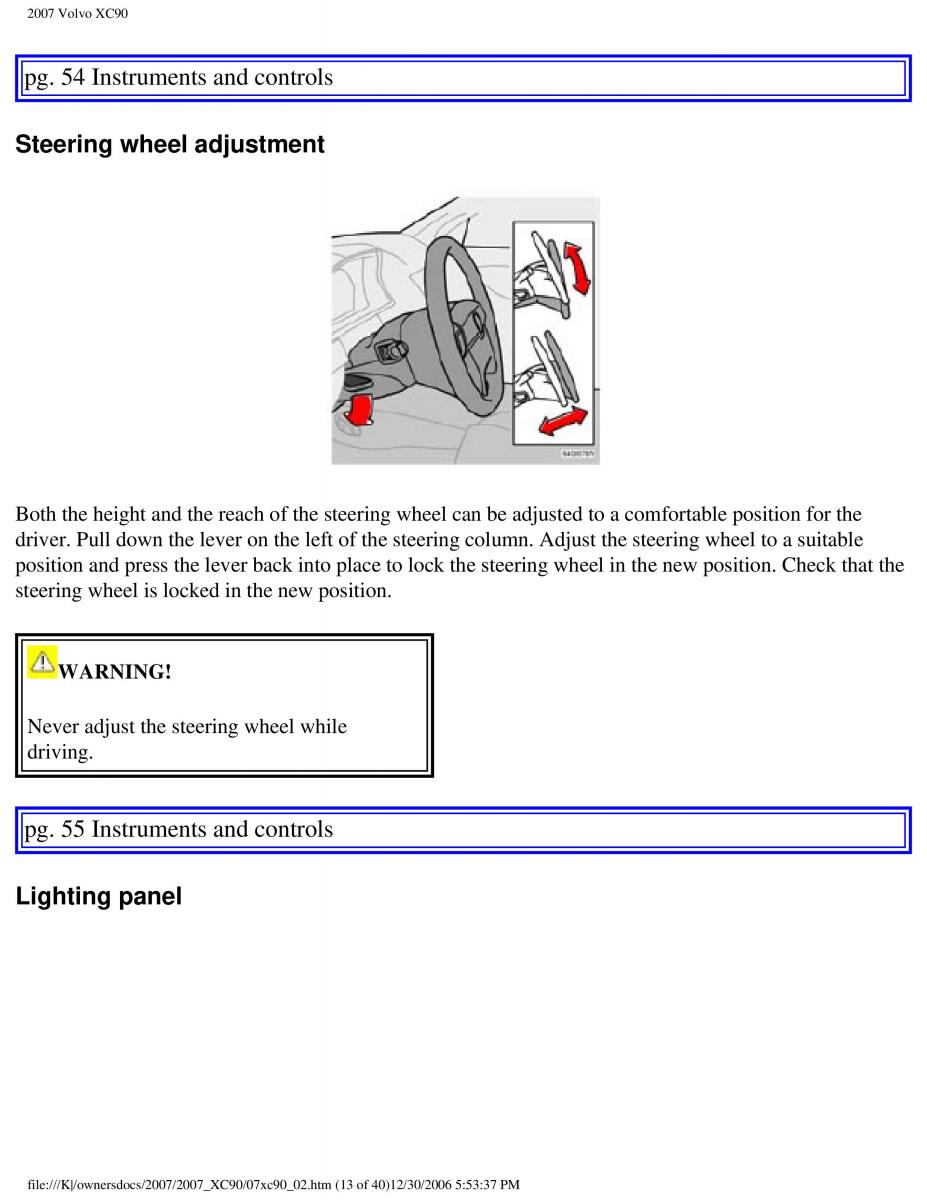 manual Volvo XC90 Volvo XC90 I 1 owners manual / page 59