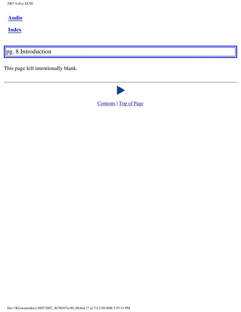 Volvo XC90 I 1 owners manual / page 7