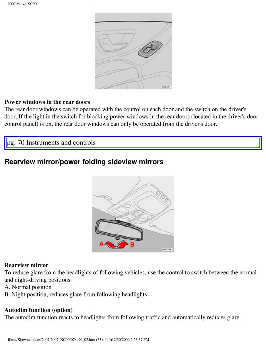 manual Volvo XC90 Volvo XC90 I 1 owners manual / page 79