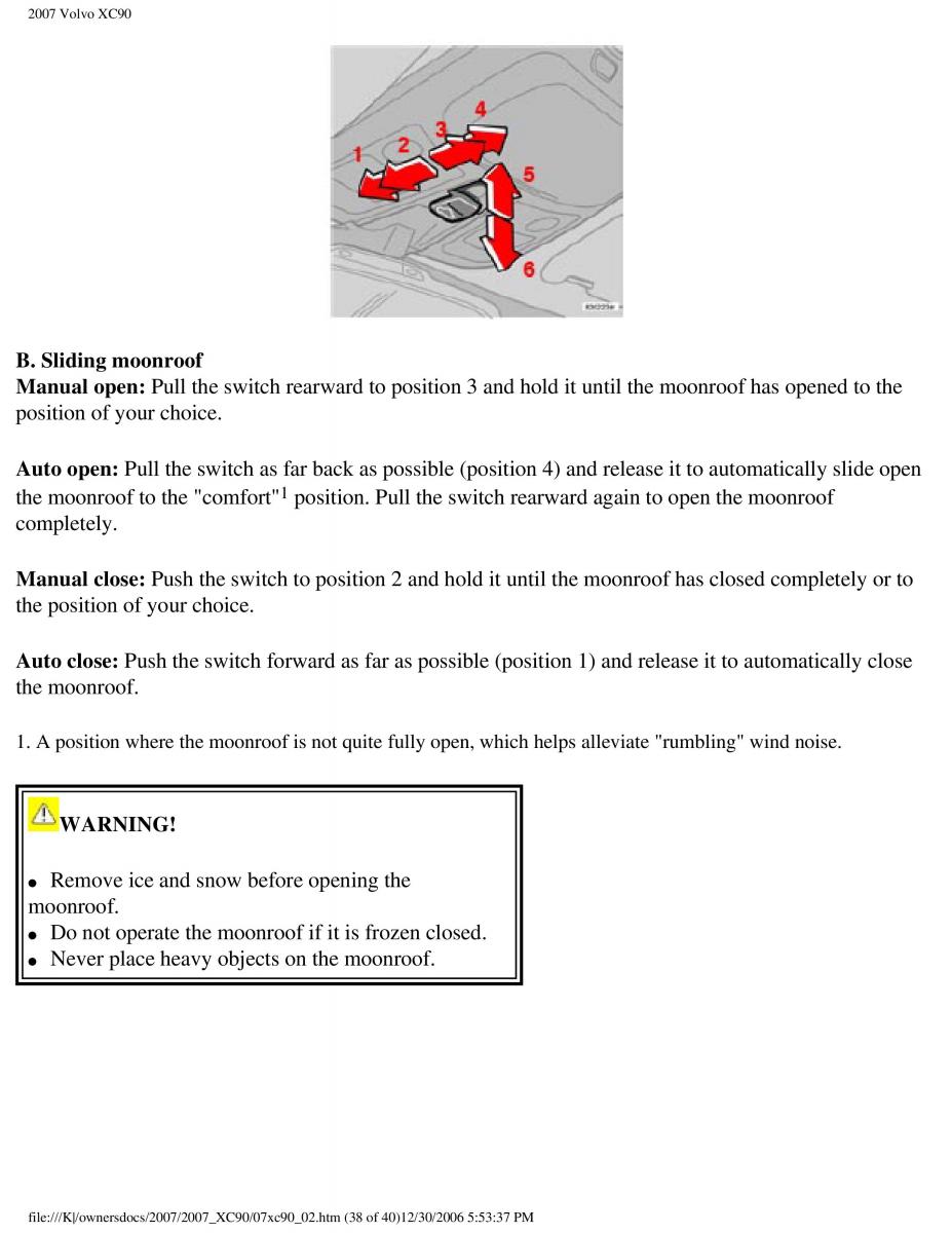 manual Volvo XC90 Volvo XC90 I 1 owners manual / page 84