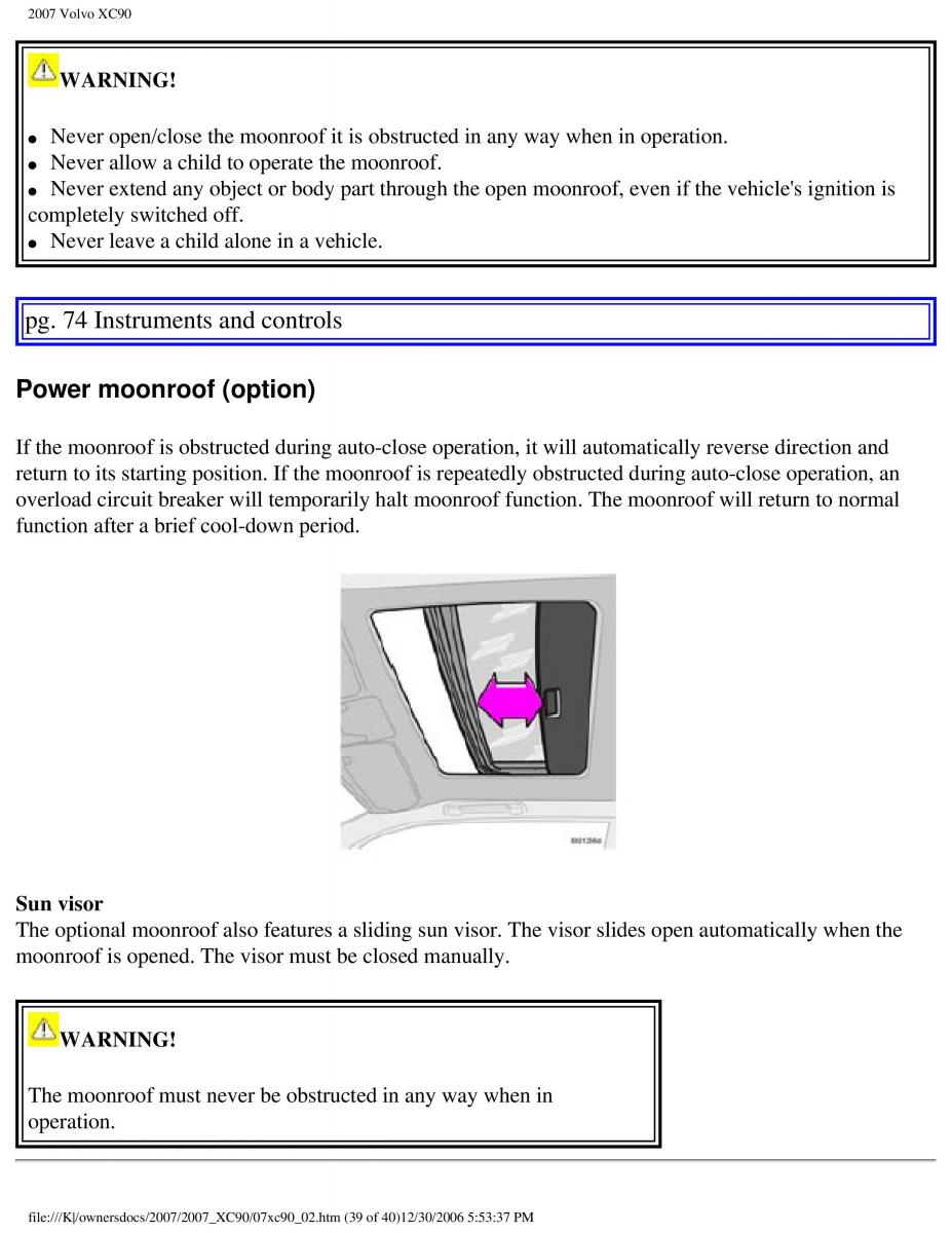 manual Volvo XC90 Volvo XC90 I 1 owners manual / page 85