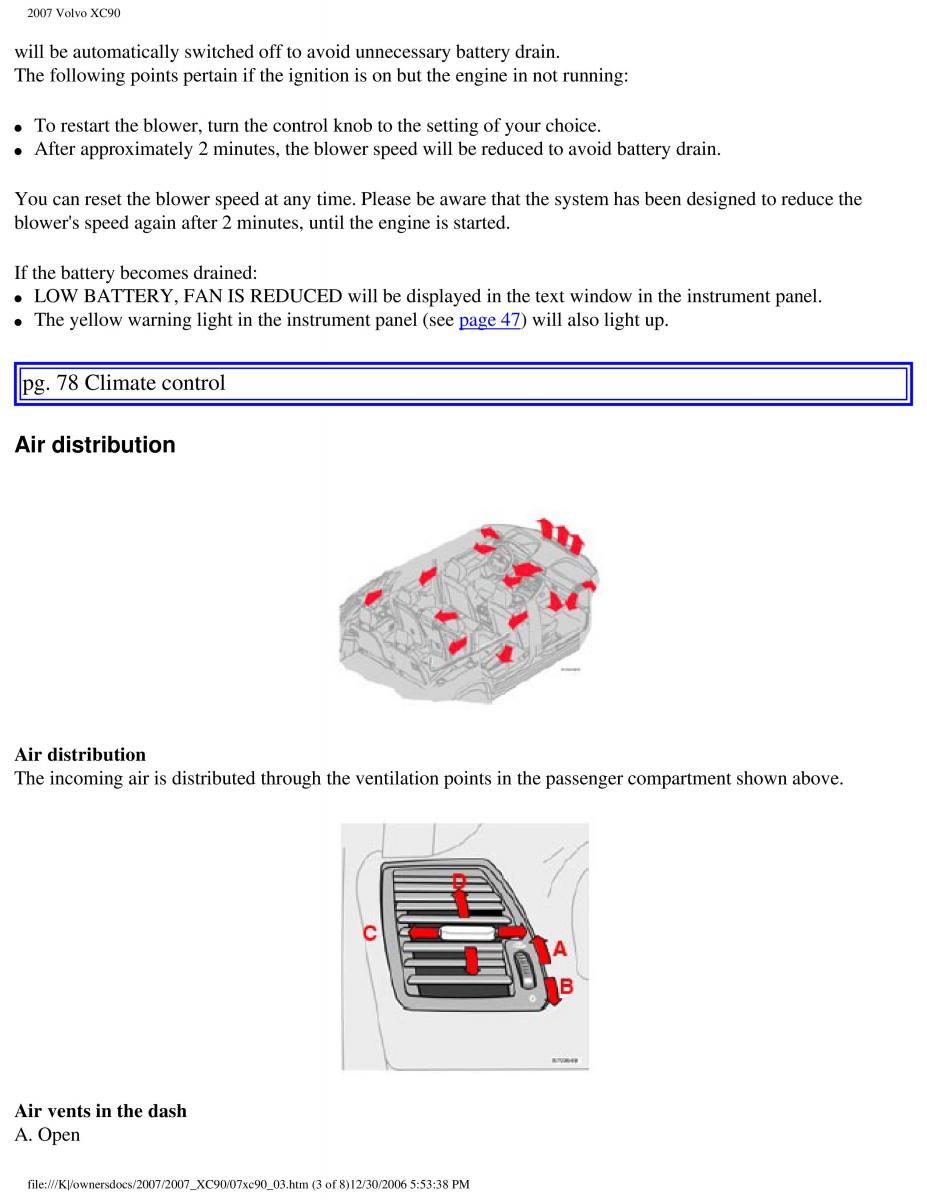 manual Volvo XC90 Volvo XC90 I 1 owners manual / page 89