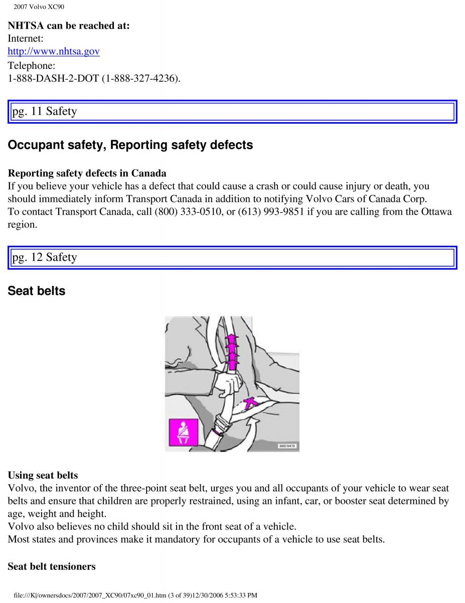 Volvo XC90 I 1 owners manual / page 10