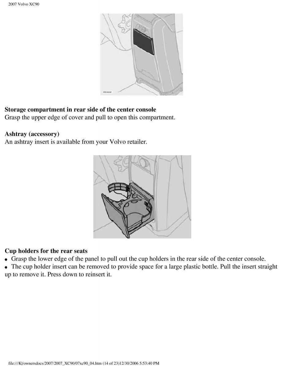 manual Volvo XC90 Volvo XC90 I 1 owners manual / page 108