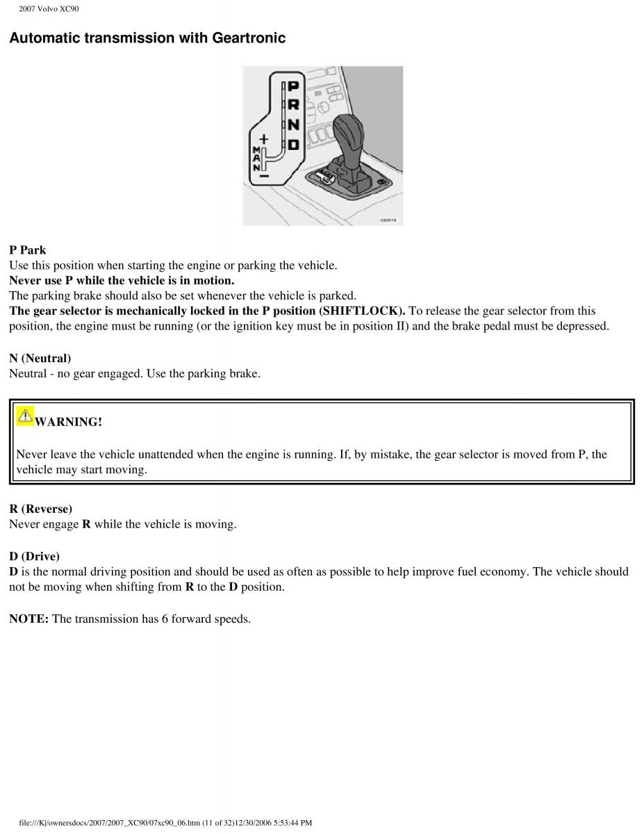 manual Volvo XC90 Volvo XC90 I 1 owners manual / page 135