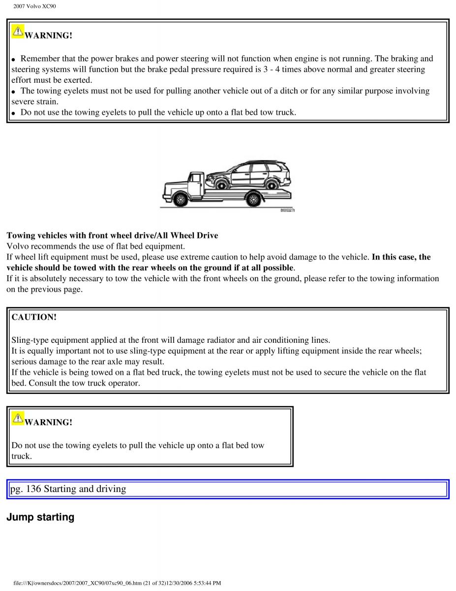 manual Volvo XC90 Volvo XC90 I 1 owners manual / page 145