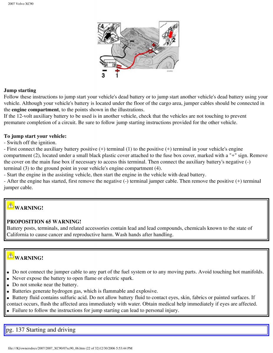 manual Volvo XC90 Volvo XC90 I 1 owners manual / page 146