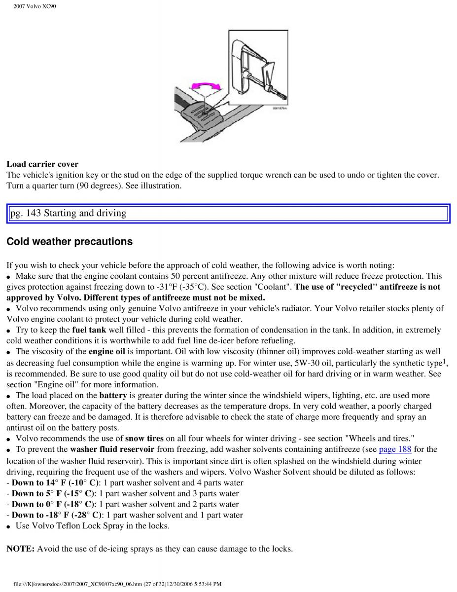 manual Volvo XC90 Volvo XC90 I 1 owners manual / page 151