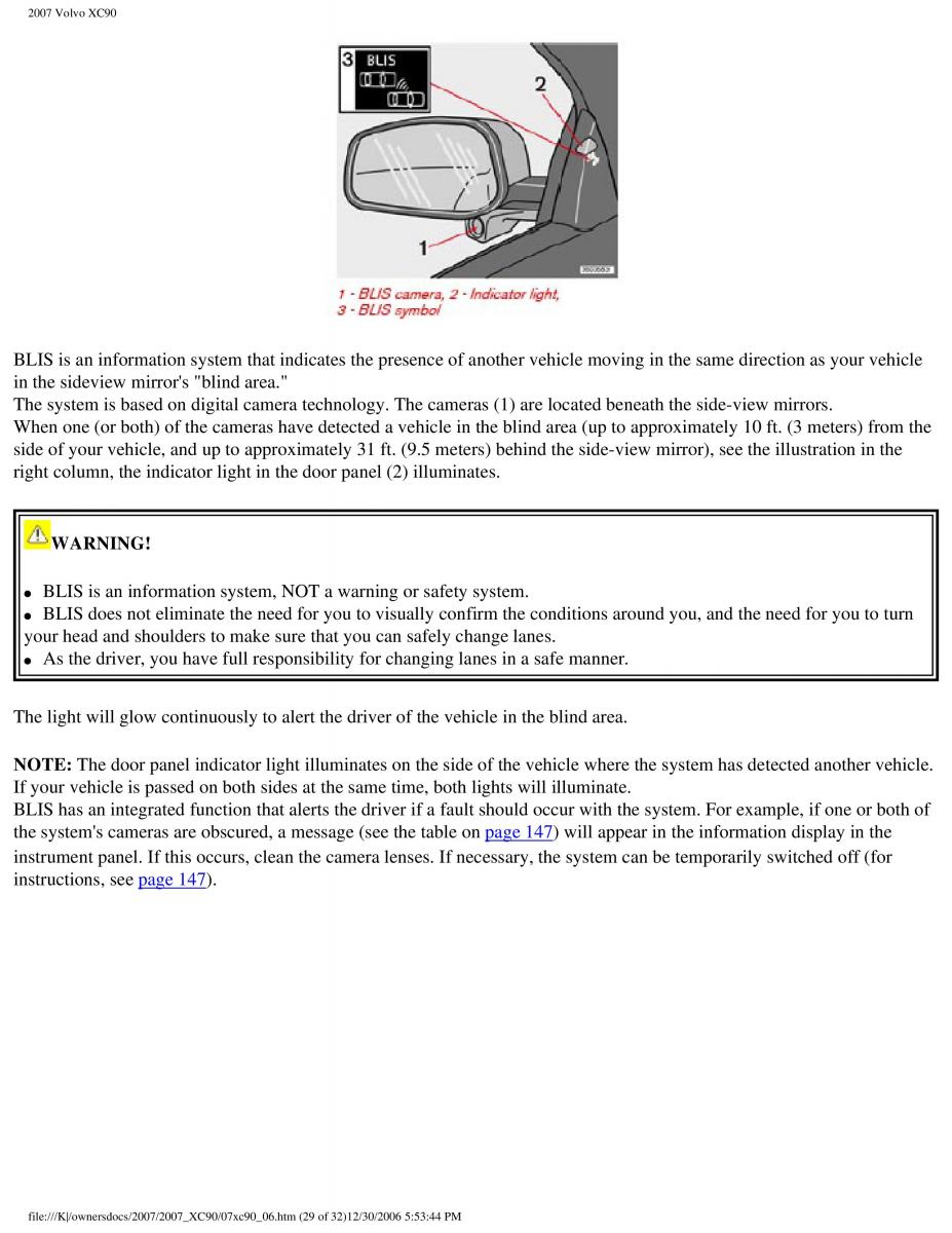 manual Volvo XC90 Volvo XC90 I 1 owners manual / page 153