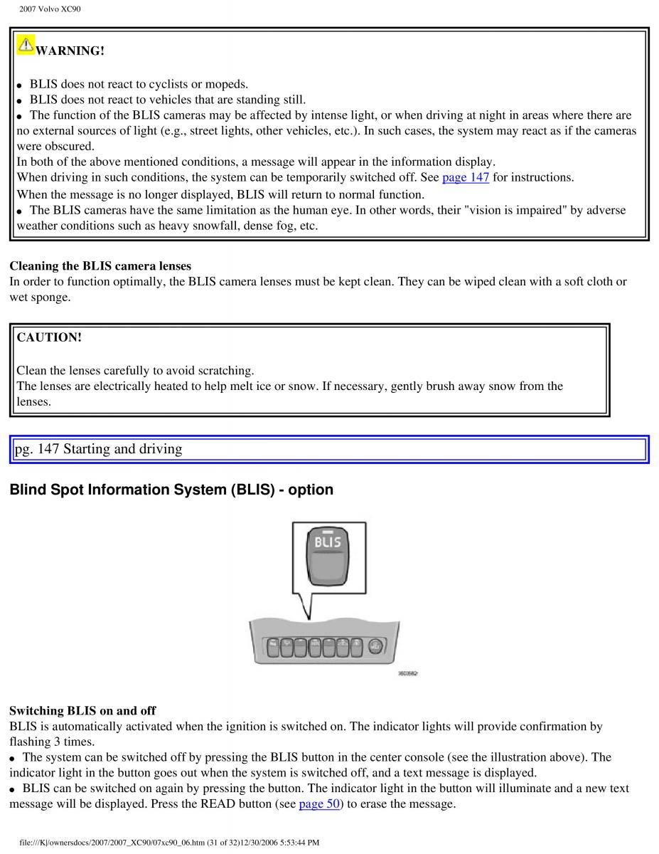 manual Volvo XC90 Volvo XC90 I 1 owners manual / page 155