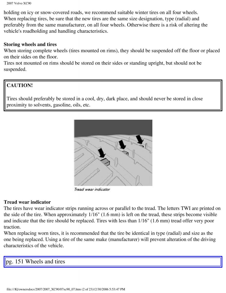 manual Volvo XC90 Volvo XC90 I 1 owners manual / page 158