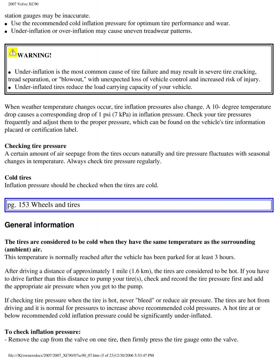 manual Volvo XC90 Volvo XC90 I 1 owners manual / page 161