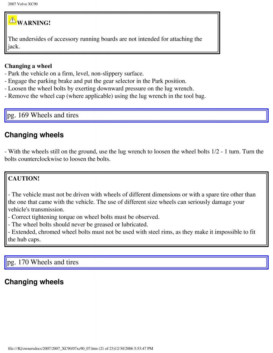 manual Volvo XC90 Volvo XC90 I 1 owners manual / page 177