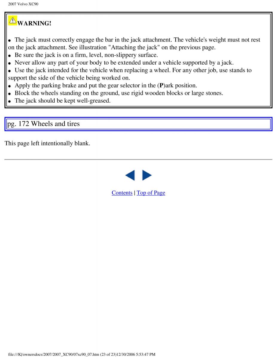 manual Volvo XC90 Volvo XC90 I 1 owners manual / page 179